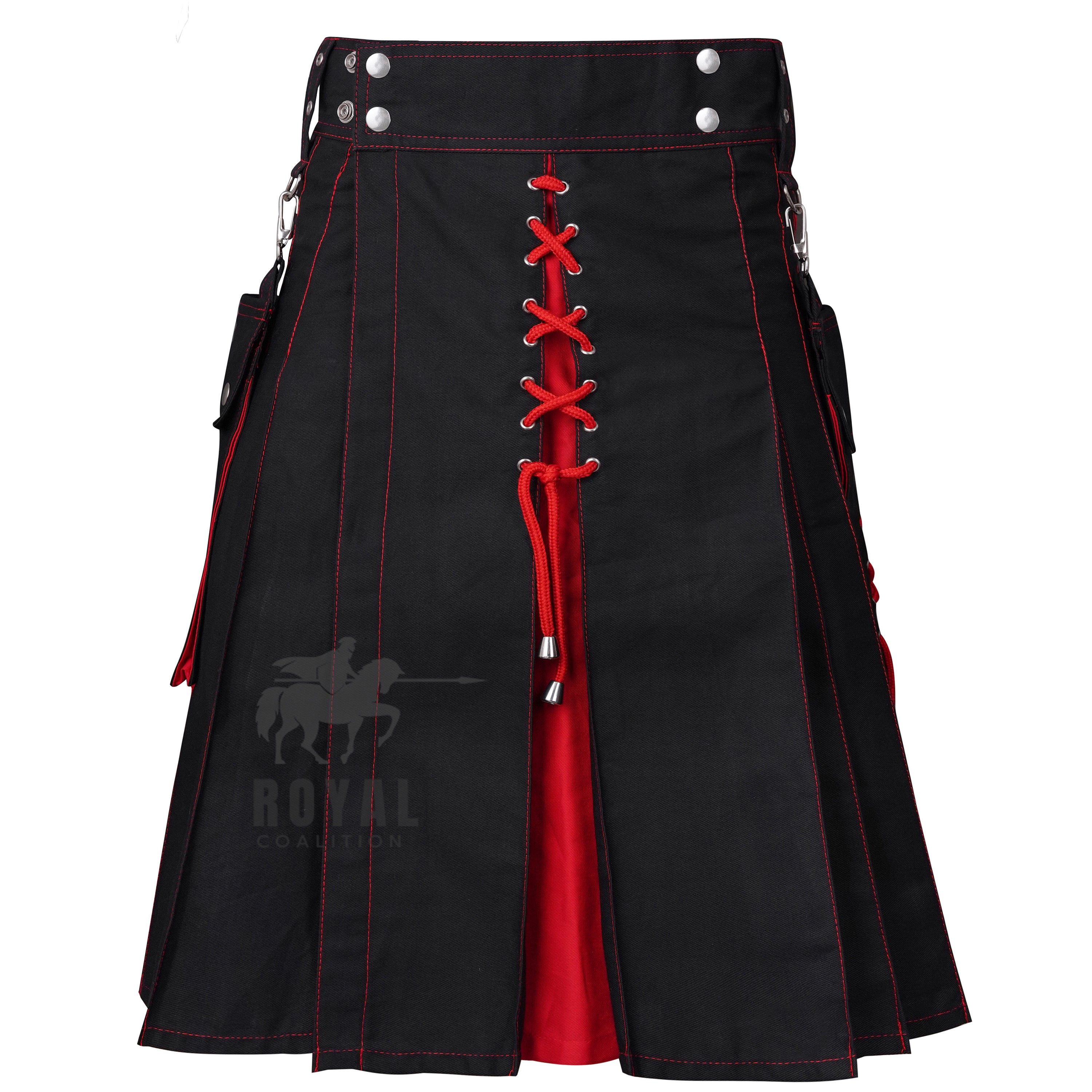 Men's Scottish Utility Kilt Modern Two Tone Cotton Sports Kilts
