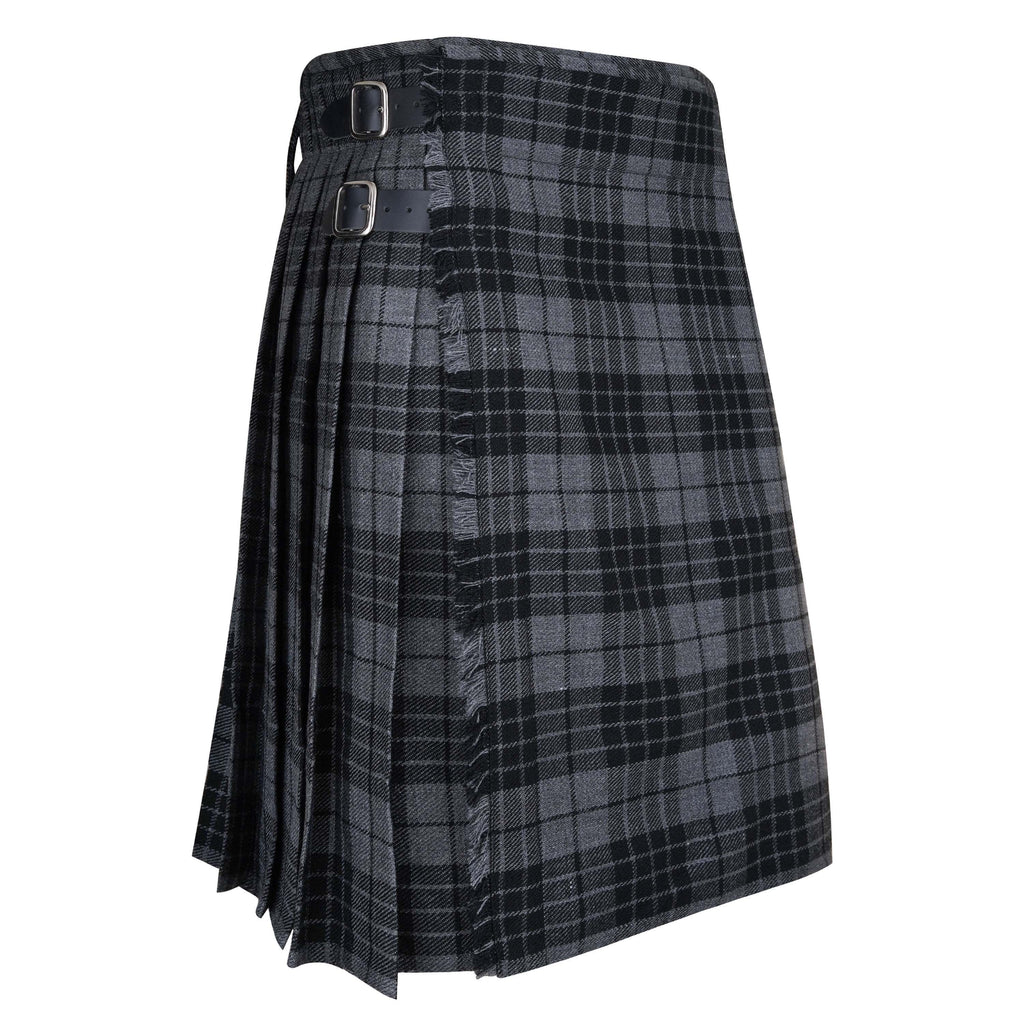 Men's Scottish Traditional 5 Yard Grey Watch Tartan Kilt, Highland Wedding Wool Kilts