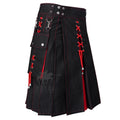 Men's Scottish Utility Kilt Modern Two Tone Cotton Sports Kilts