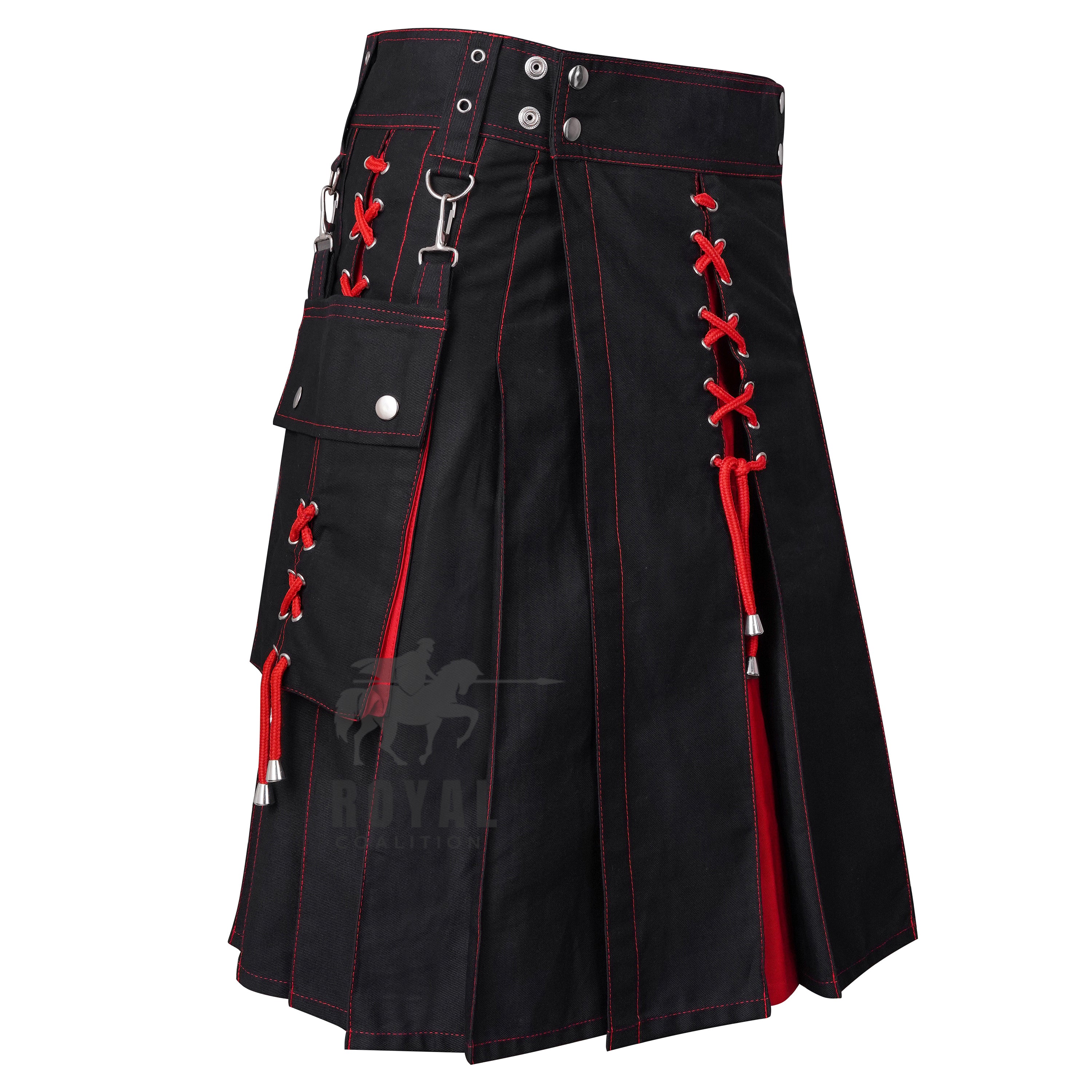 Men's Scottish Utility Kilt Modern Two Tone Cotton Sports Kilts
