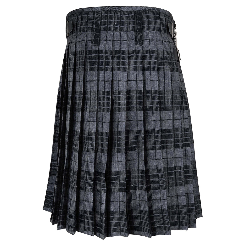 Men's Scottish Traditional 5 Yard Grey Watch Tartan Kilt, Highland Wedding Wool Kilts