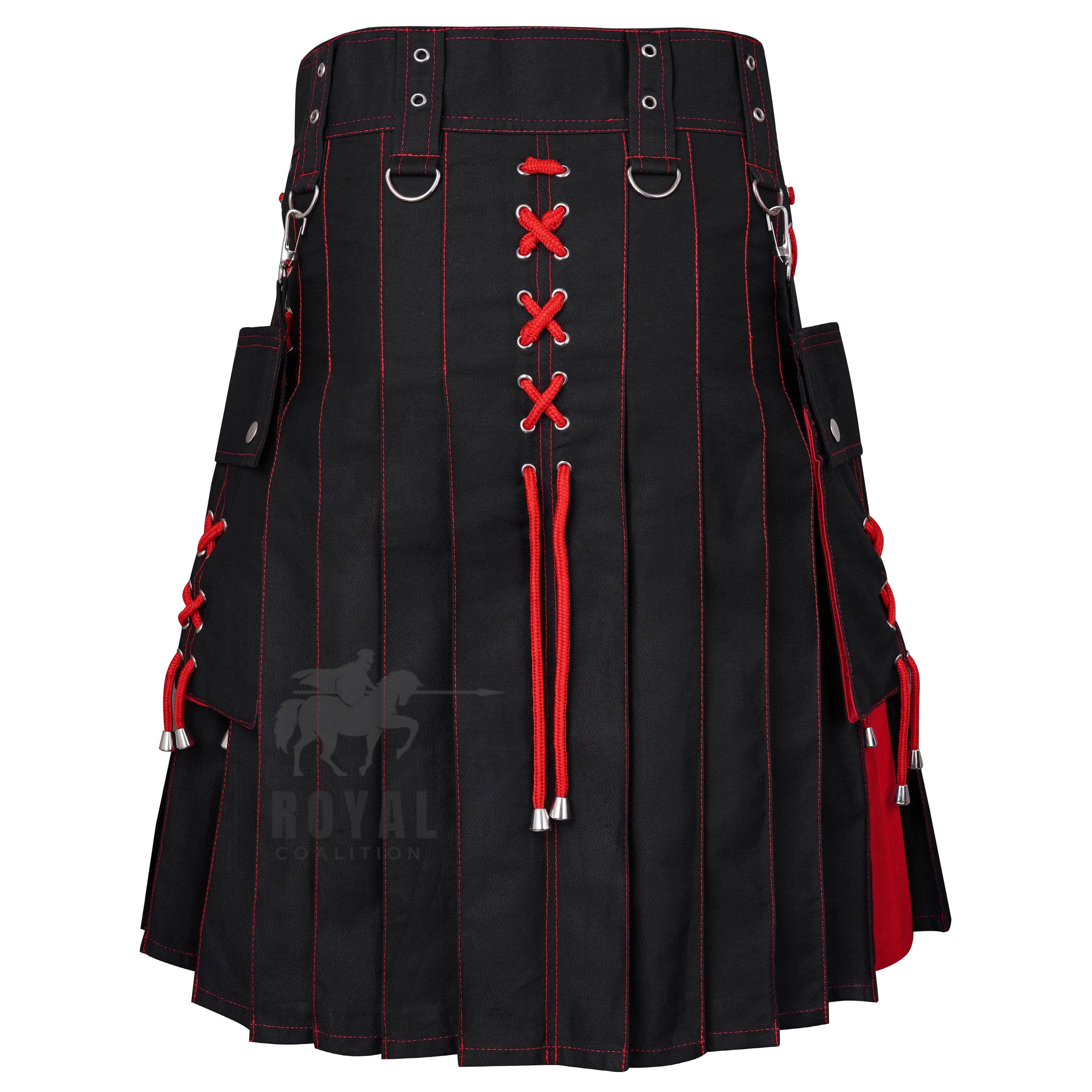 Men's Scottish Utility Kilt Modern Two Tone Cotton Sports Kilts
