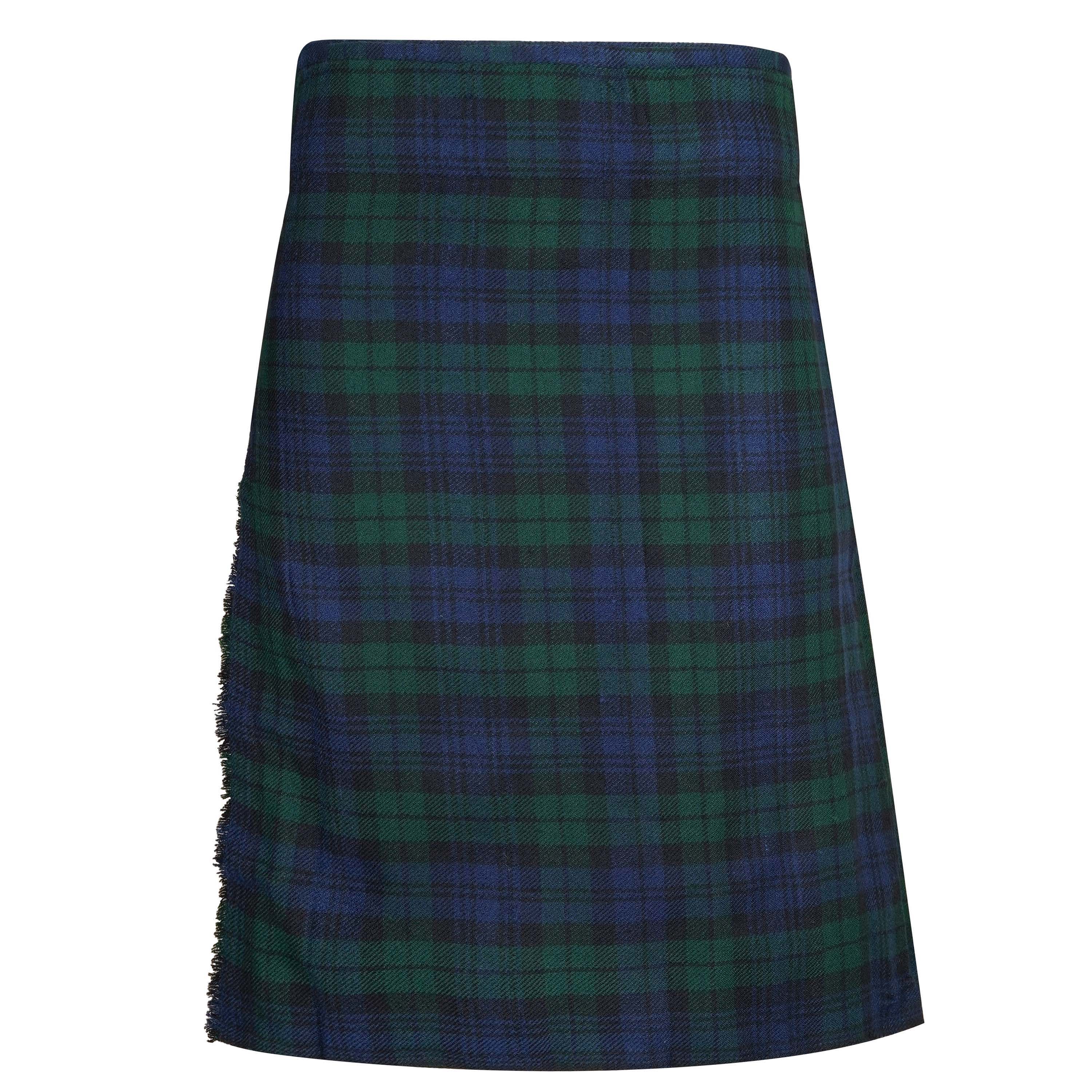 Men's Scottish Traditional 5 Yard Black Watch Tartan Kilt, Highland Wedding Wool Kilt