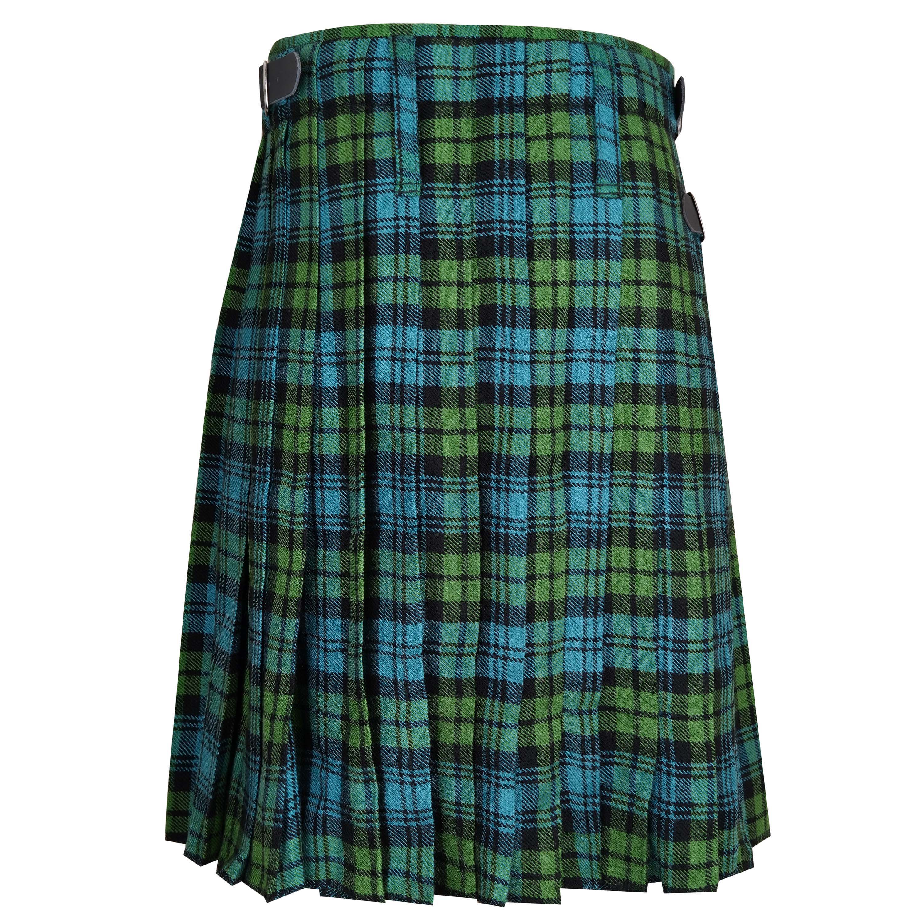 Men's Scottish Traditional 5 Yard Campbell Ancient Tartan Kilt, Highland Wedding Wool Kilts