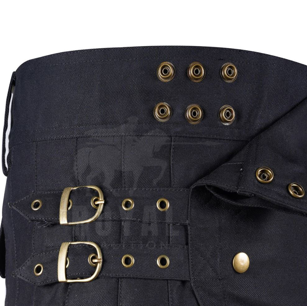 Men 's Black Cotton Utility Kilt